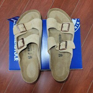 Birkenstock Arizona Suede Leather - Latte Cream